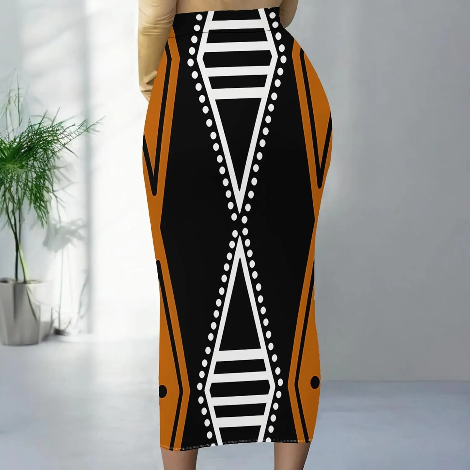 Women's High Waist Stretch Party Club Night Out Maxi Long Pencil Skirts Office Work Below Knee Bodycon for Business Casual