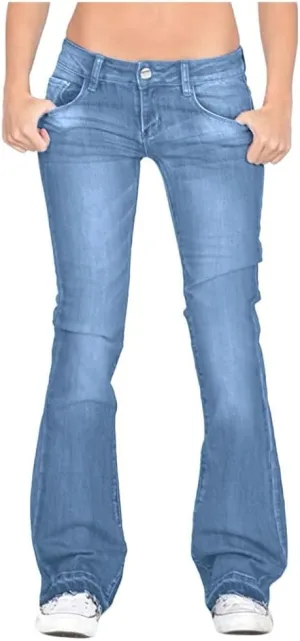 Womens High Waisted Jeans Waisted Trousers Jeans Lace Poket Denim Women's Jeans Straight Leg Loose Stretchy Straight