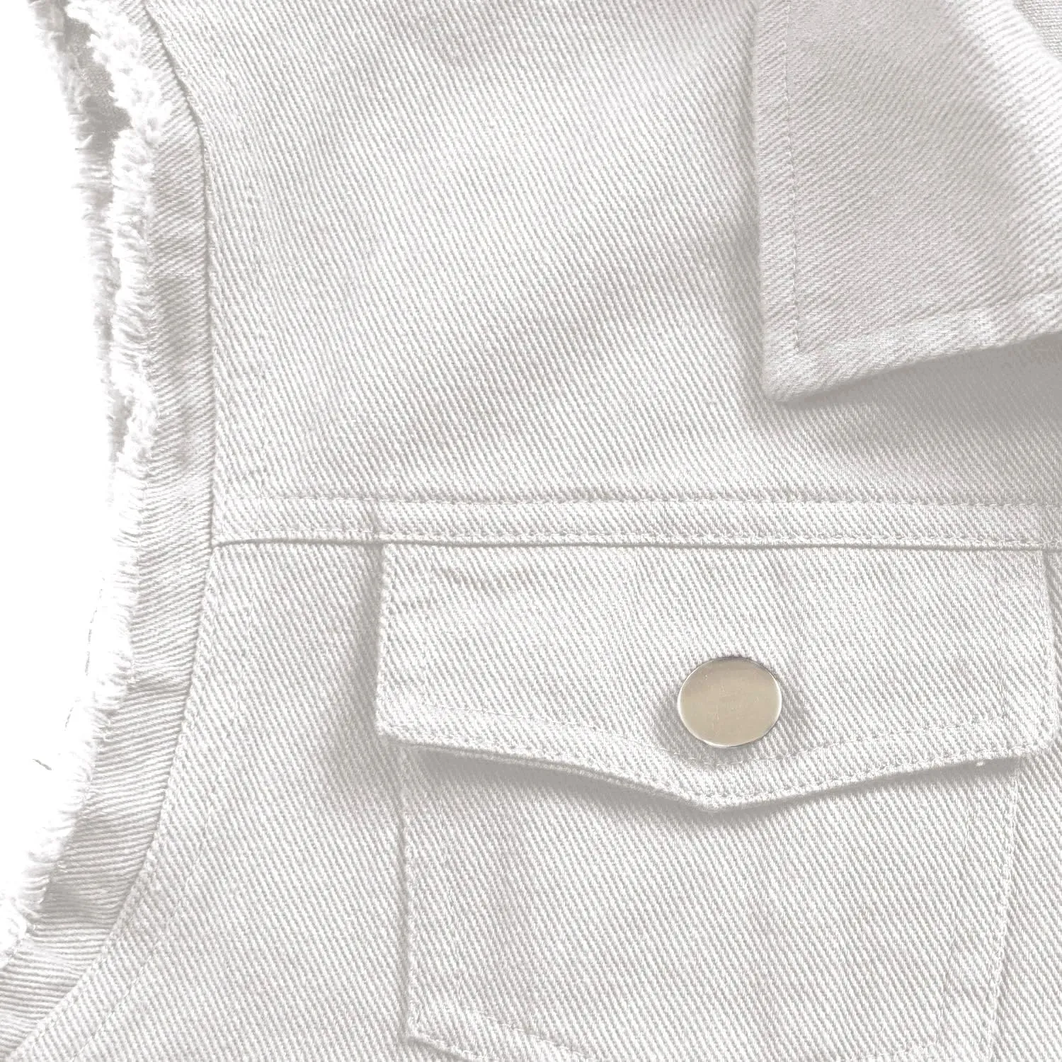 Women's Lapel Blue Denim Vest Buttoned Vest Jacket
