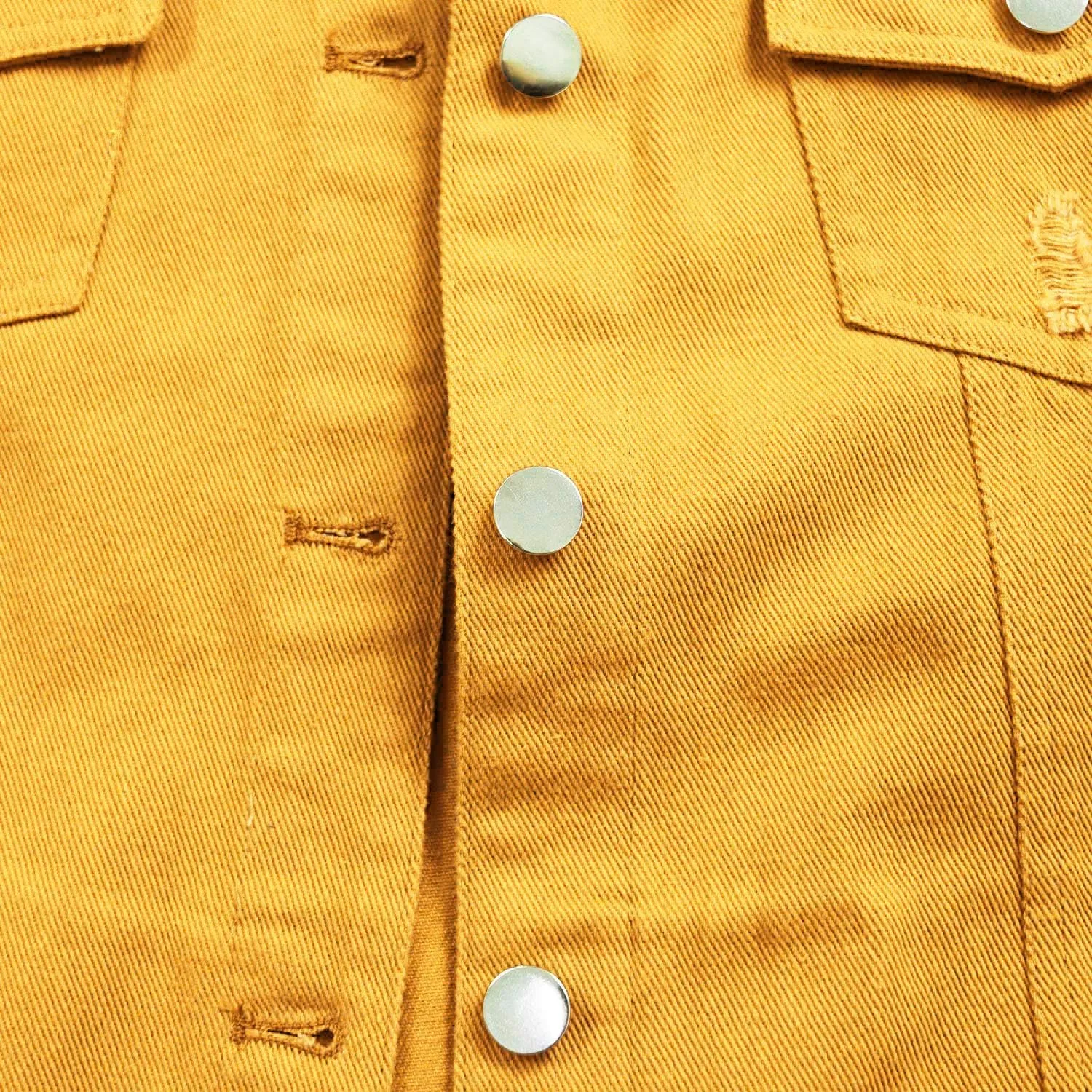 Women's Lapel Blue Denim Vest Buttoned Vest Jacket