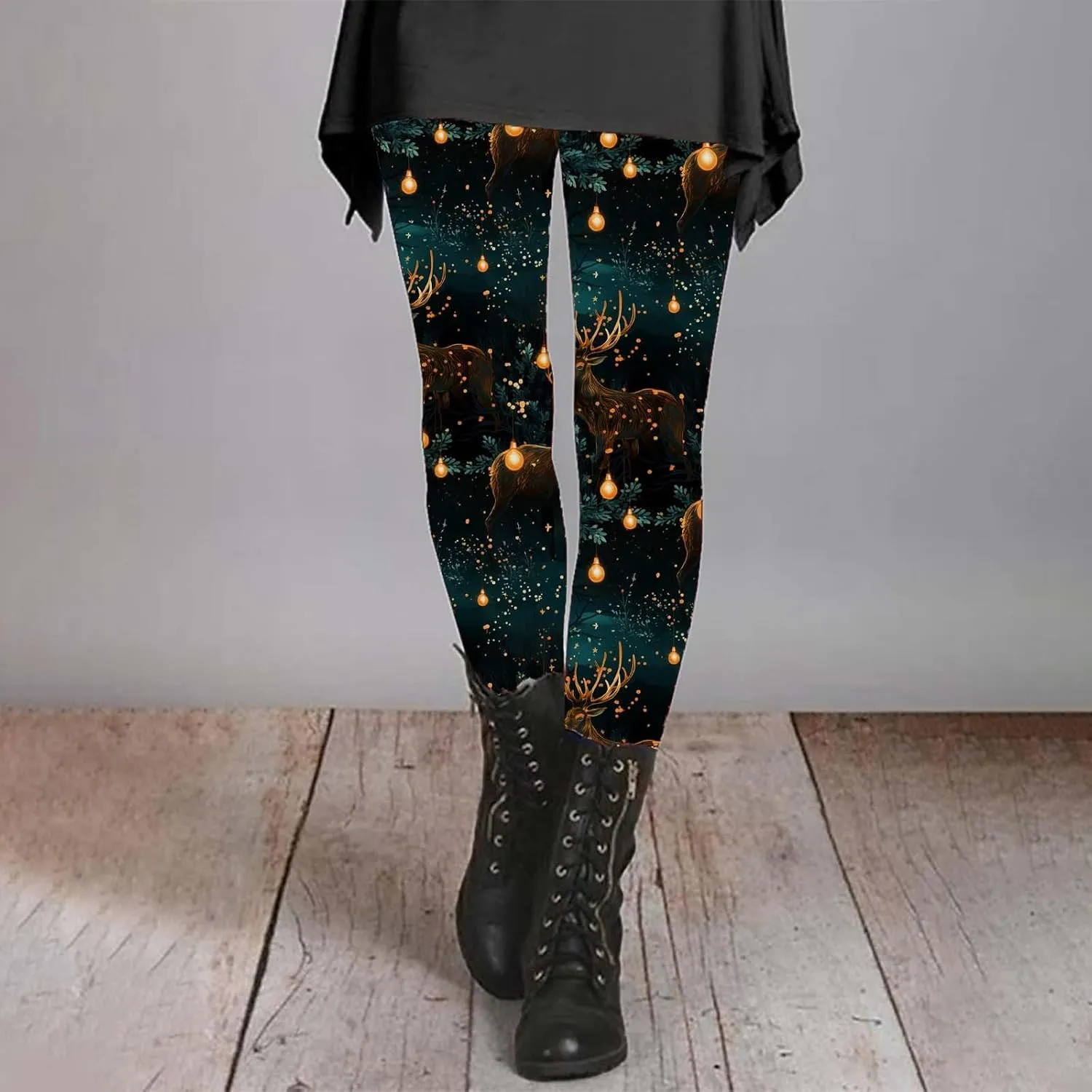 Womens Leggings and Winter Leggings Artistic Splash Printed Soft Stretchy Pants Winter Leggings for Women Plus Size