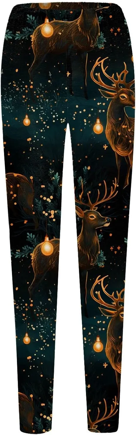 Womens Leggings and Winter Leggings Artistic Splash Printed Soft Stretchy Pants Winter Leggings for Women Plus Size