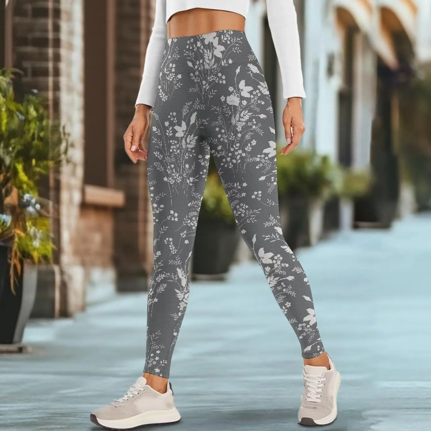 Womens Leggings Yoga Pants with Pockets High Waisted Yoga Leggings Tummy Control Breathable Workout Yoga Trousers