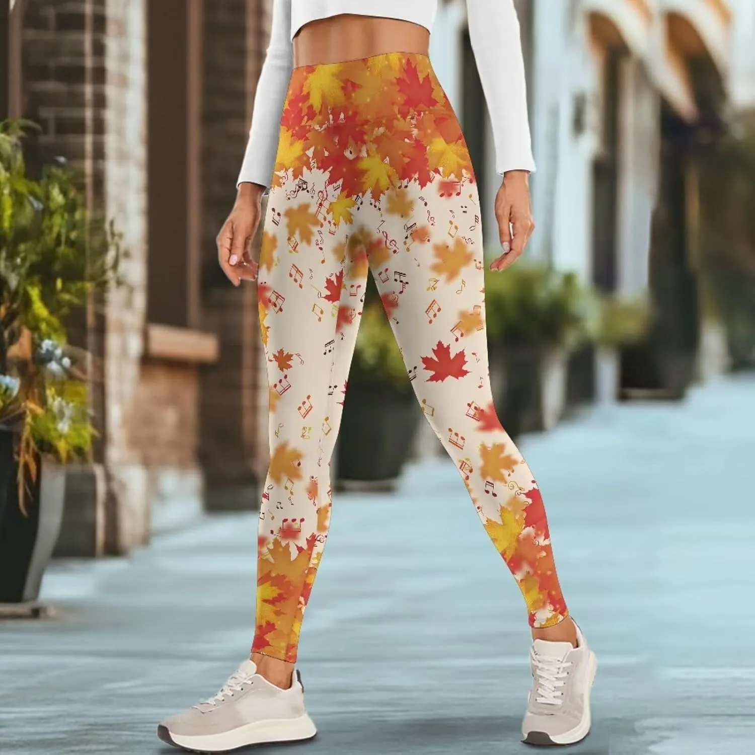 Womens Leggings Yoga Pants with Pockets High Waisted Yoga Leggings Tummy Control Breathable Workout Yoga Trousers