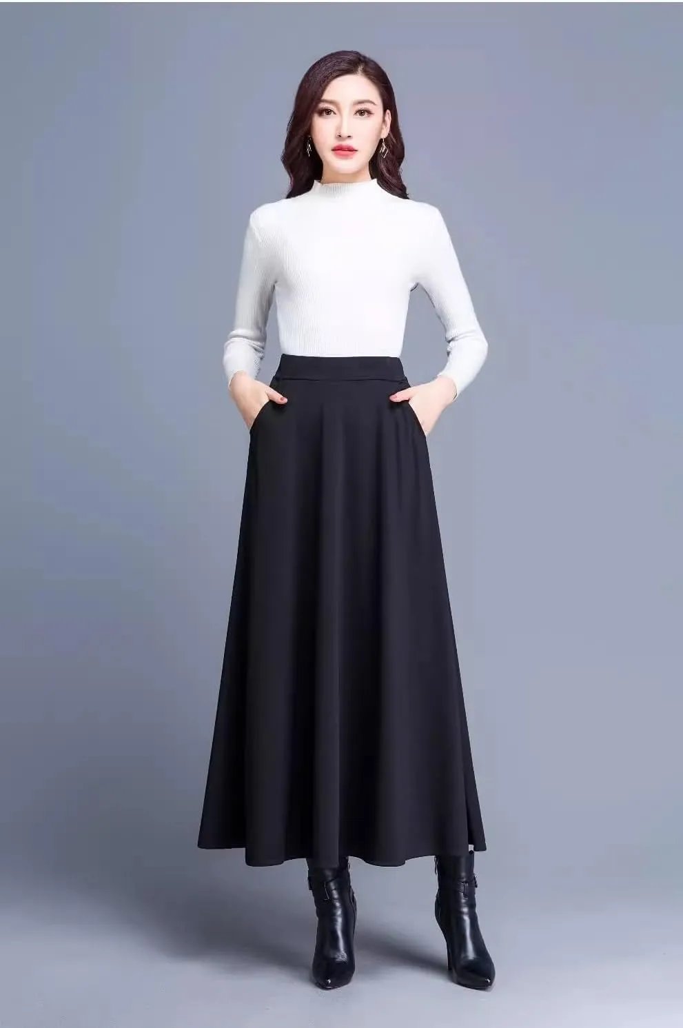 Women's Long Dresses Summer Korean Fit A-Line Skirt