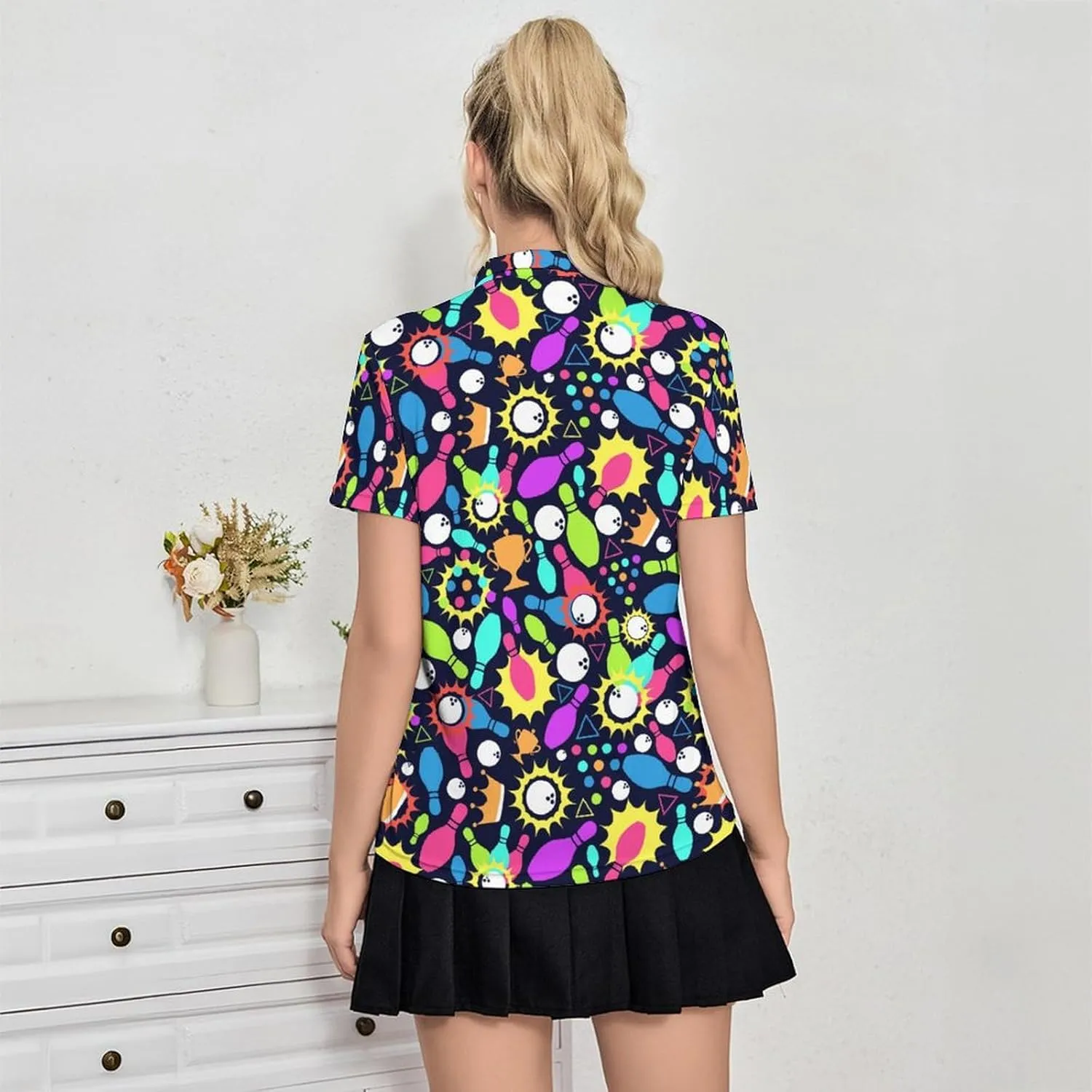 Womens Polo Shirt Performance Moisture Wicking Golf Shirt Short Sleeve Polo Shirt Dry Fit Tennis Polo Shirt