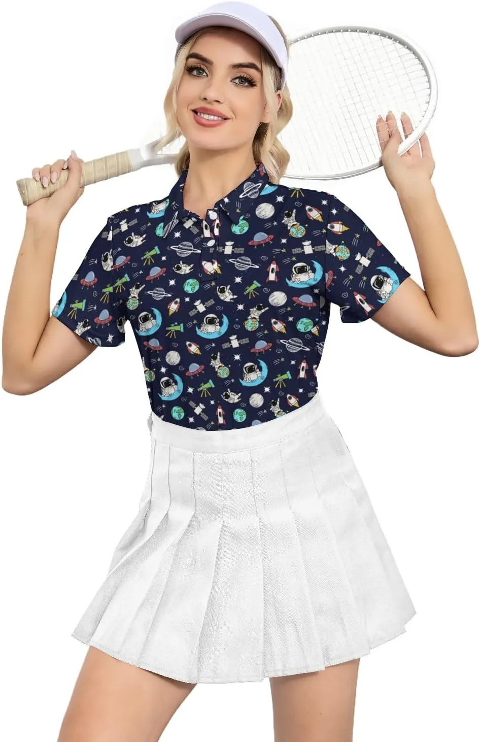 Womens Polo Shirt Performance Moisture Wicking Golf Shirt Short Sleeve Polo Shirt Dry Fit Tennis Polo Shirt