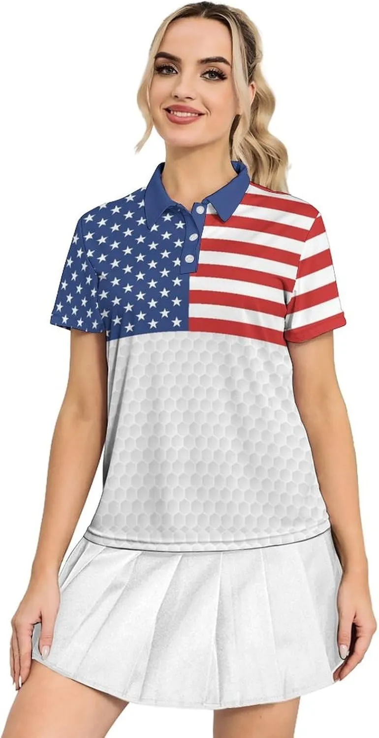 Womens Polo Shirt Performance Moisture Wicking Golf Shirt Short Sleeve Polo Shirt Dry Fit Tennis Polo Shirt