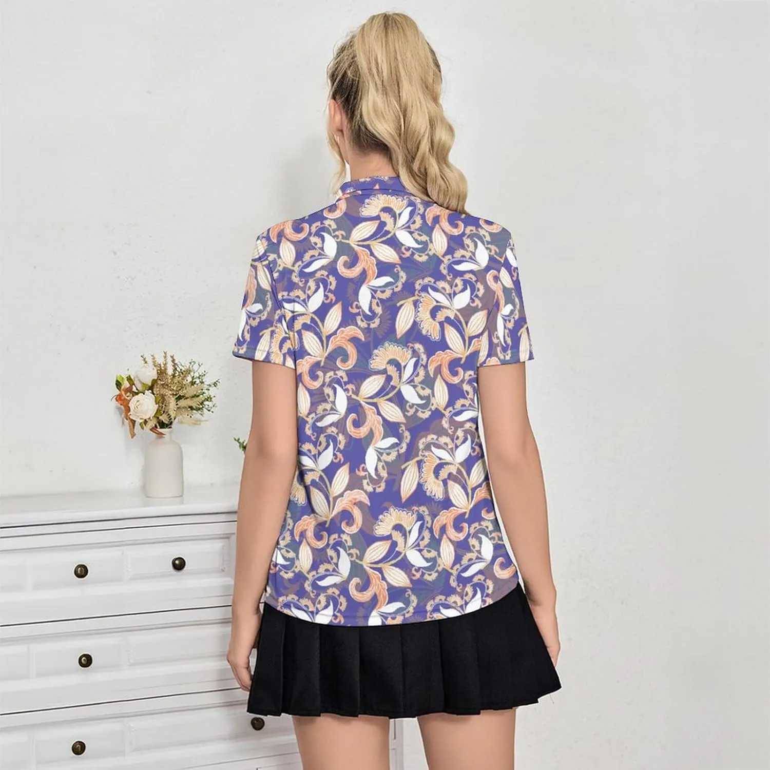 Womens Polo Shirt Performance Moisture Wicking Golf Shirt Short Sleeve Polo Shirt Dry Fit Tennis Polo Shirt