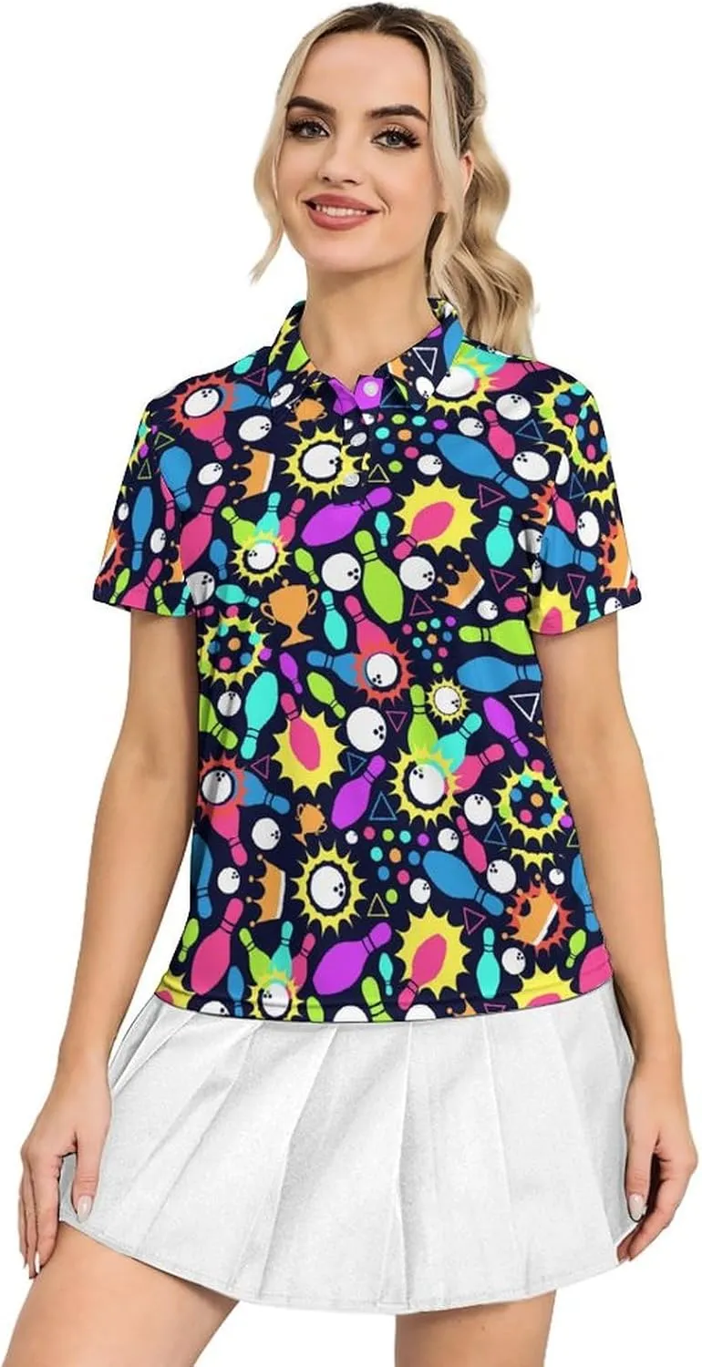 Womens Polo Shirt Performance Moisture Wicking Golf Shirt Short Sleeve Polo Shirt Dry Fit Tennis Polo Shirt