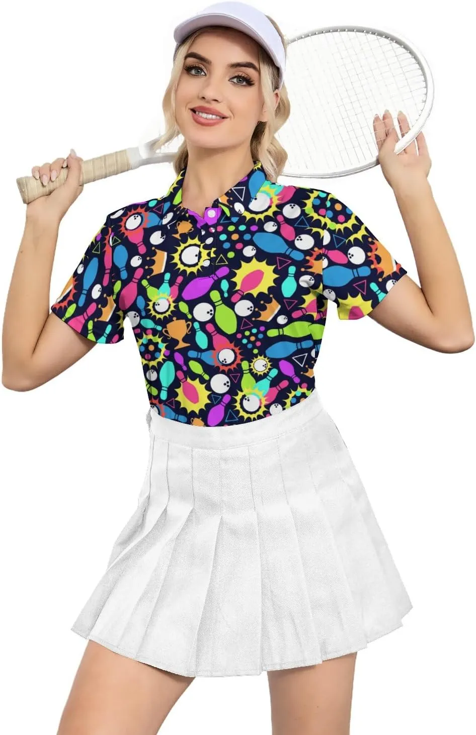 Womens Polo Shirt Performance Moisture Wicking Golf Shirt Short Sleeve Polo Shirt Dry Fit Tennis Polo Shirt