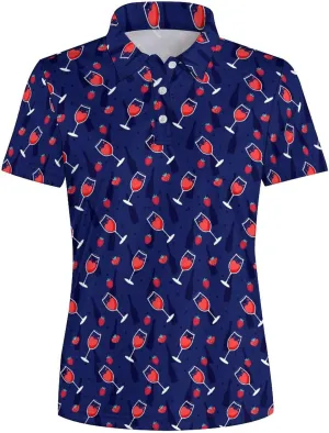 Women's Polo Shirt Short Sleeve Golf Shirt Dry Fit Moisture Wicking Collared Tennis Shirt Ladies Golf Shirt