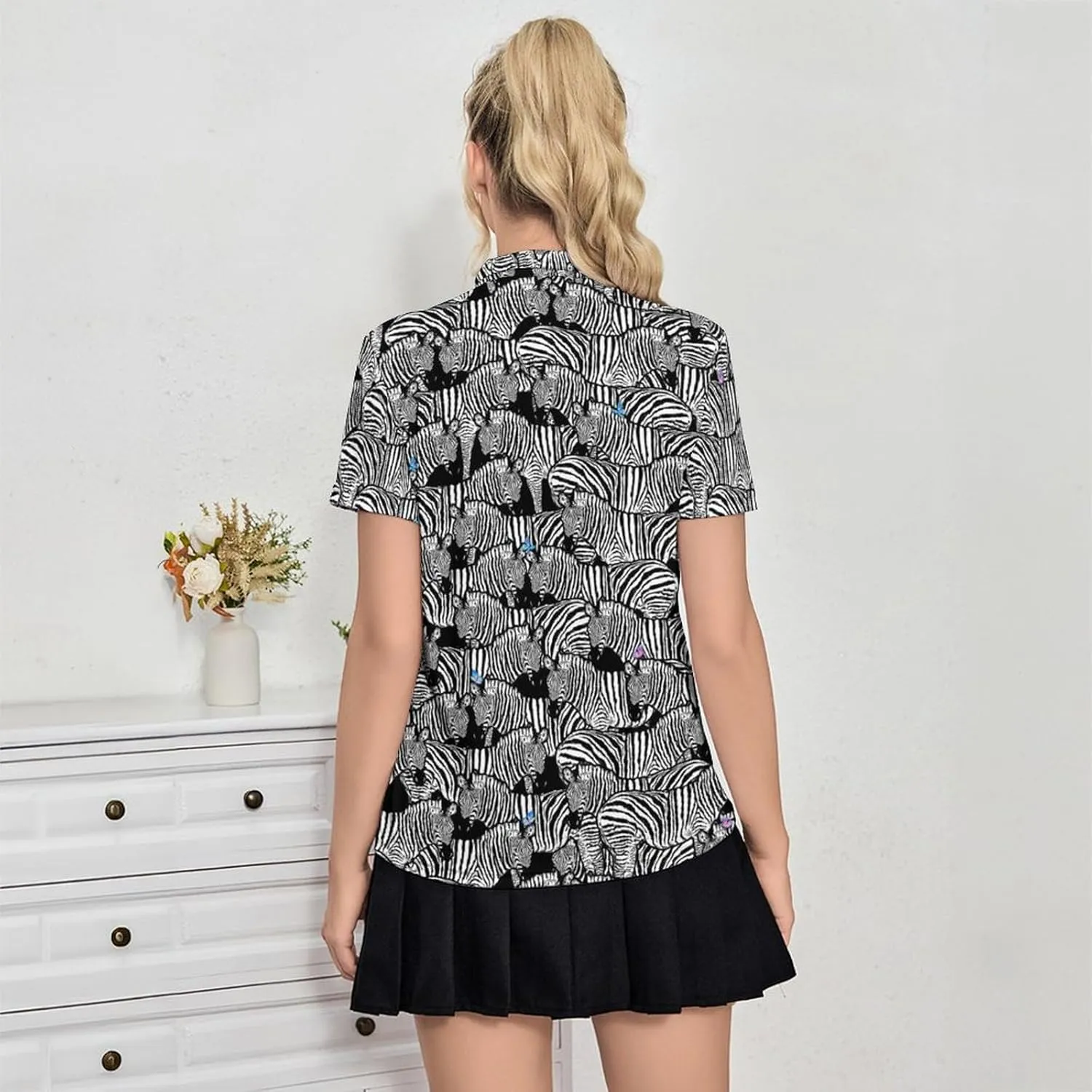 Women's Polo Shirt Short Sleeve Golf Shirt Dry Fit Moisture Wicking Collared Tennis Shirt Ladies Golf Shirt