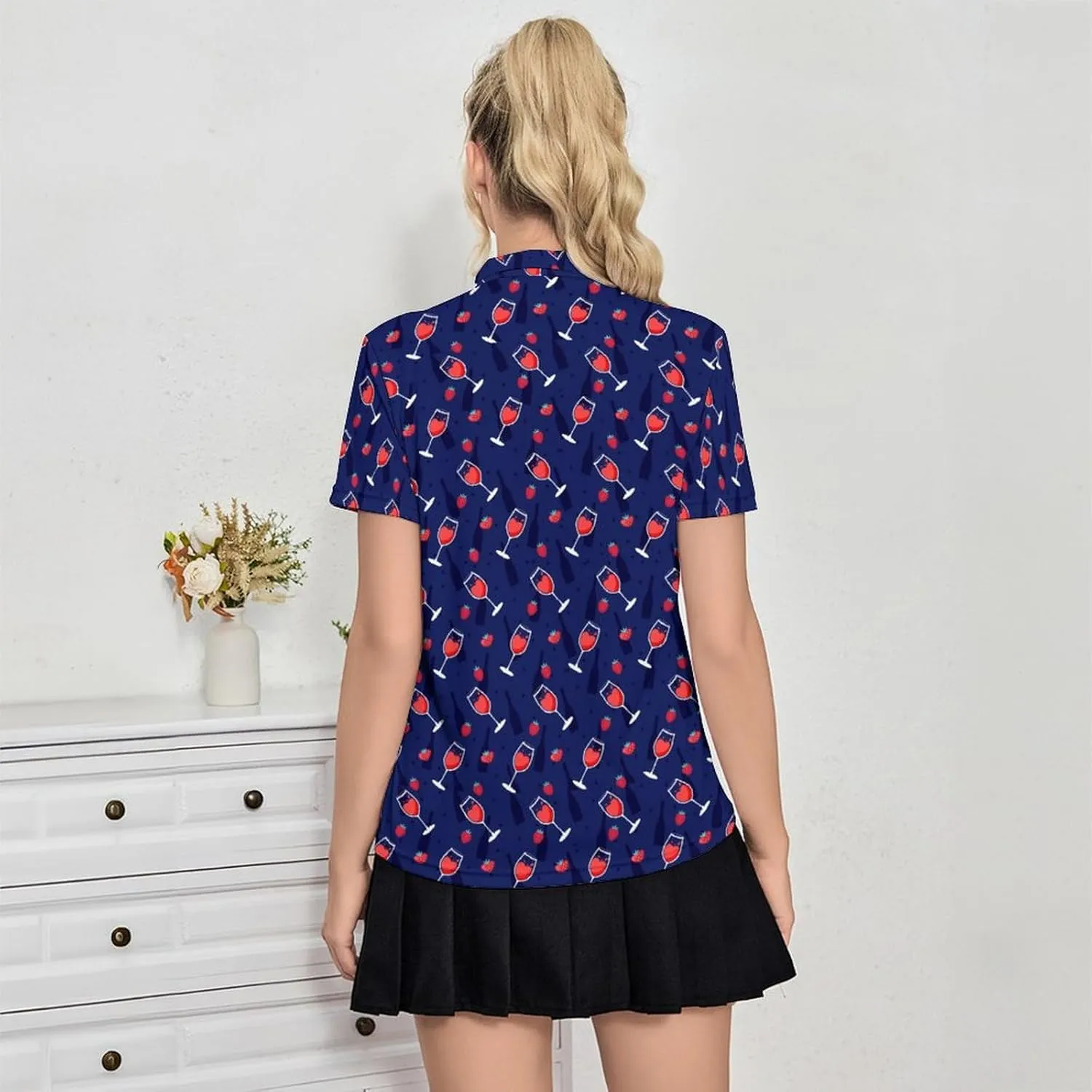 Women's Polo Shirt Short Sleeve Golf Shirt Dry Fit Moisture Wicking Collared Tennis Shirt Ladies Golf Shirt