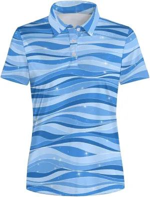 Women's Polo Shirt Short Sleeve Golf Shirt Dry Fit Moisture Wicking Collared Tennis Shirt Ladies Golf Shirt