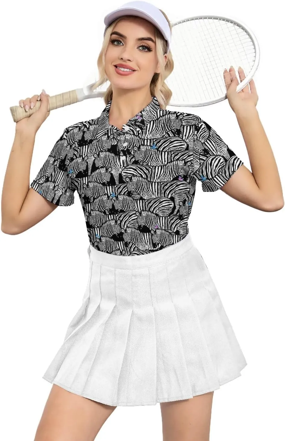 Women's Polo Shirt Short Sleeve Golf Shirt Dry Fit Moisture Wicking Collared Tennis Shirt Ladies Golf Shirt