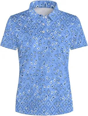 Women's Polo Shirt Short Sleeve Golf Shirt Dry Fit Moisture Wicking Collared Tennis Shirt Ladies Golf Shirt