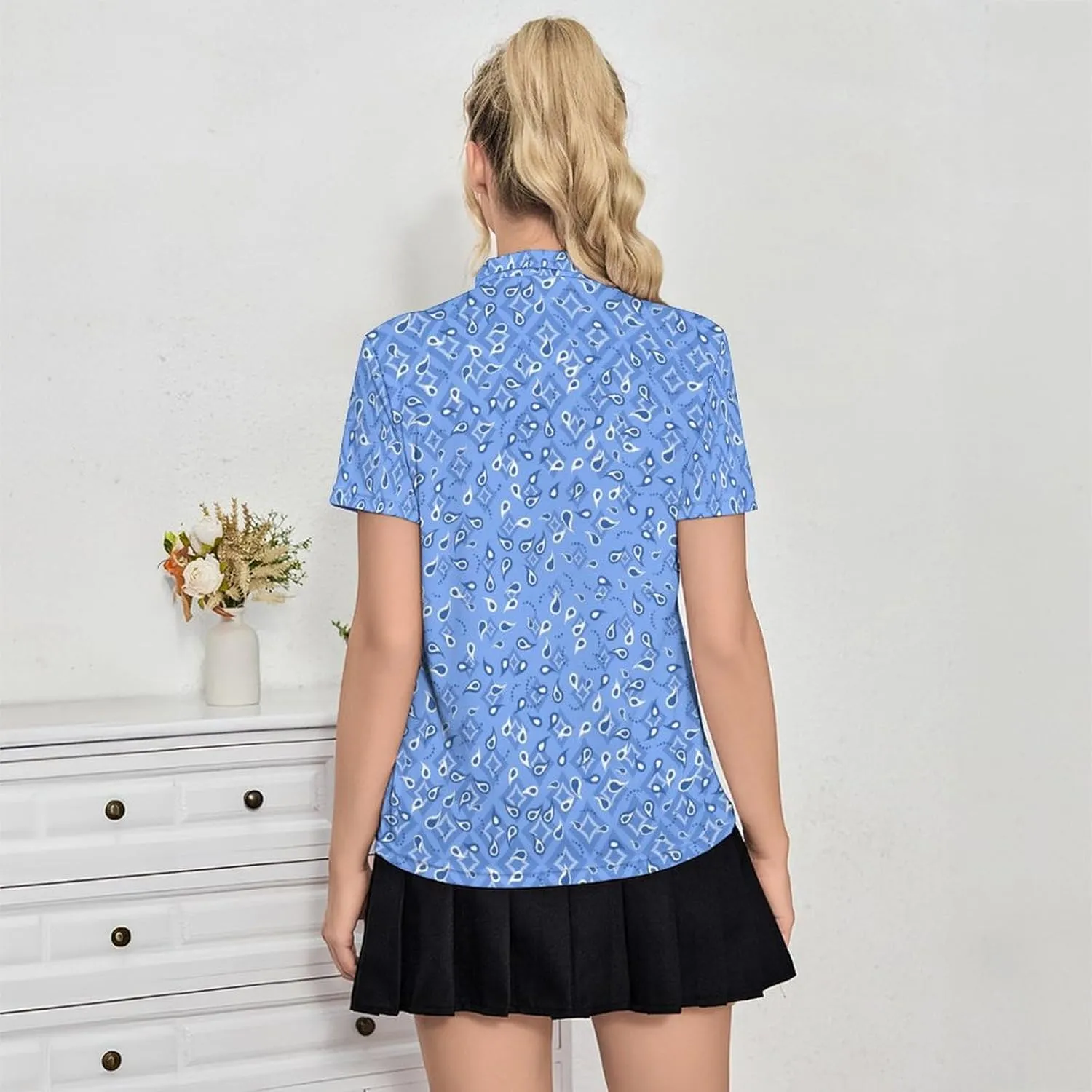 Women's Polo Shirt Short Sleeve Golf Shirt Dry Fit Moisture Wicking Collared Tennis Shirt Ladies Golf Shirt