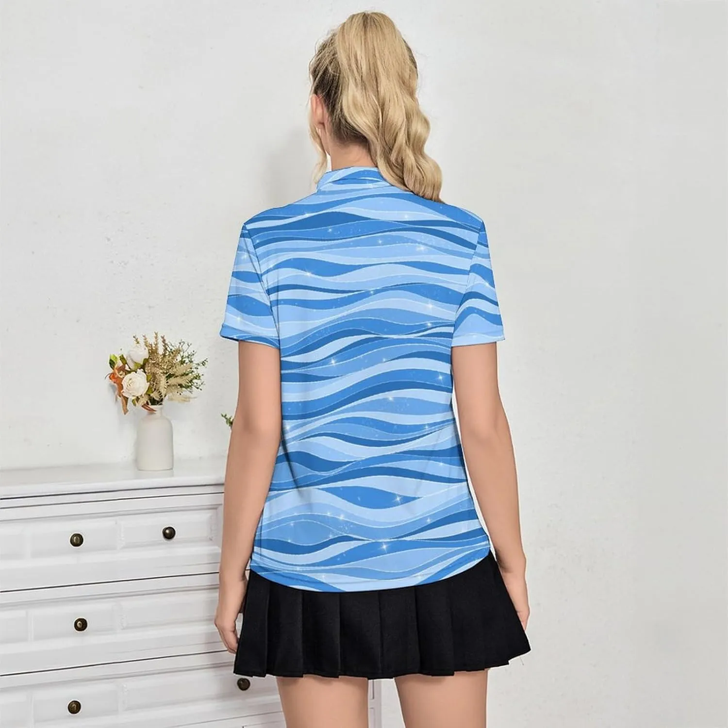 Women's Polo Shirt Short Sleeve Golf Shirt Dry Fit Moisture Wicking Collared Tennis Shirt Ladies Golf Shirt
