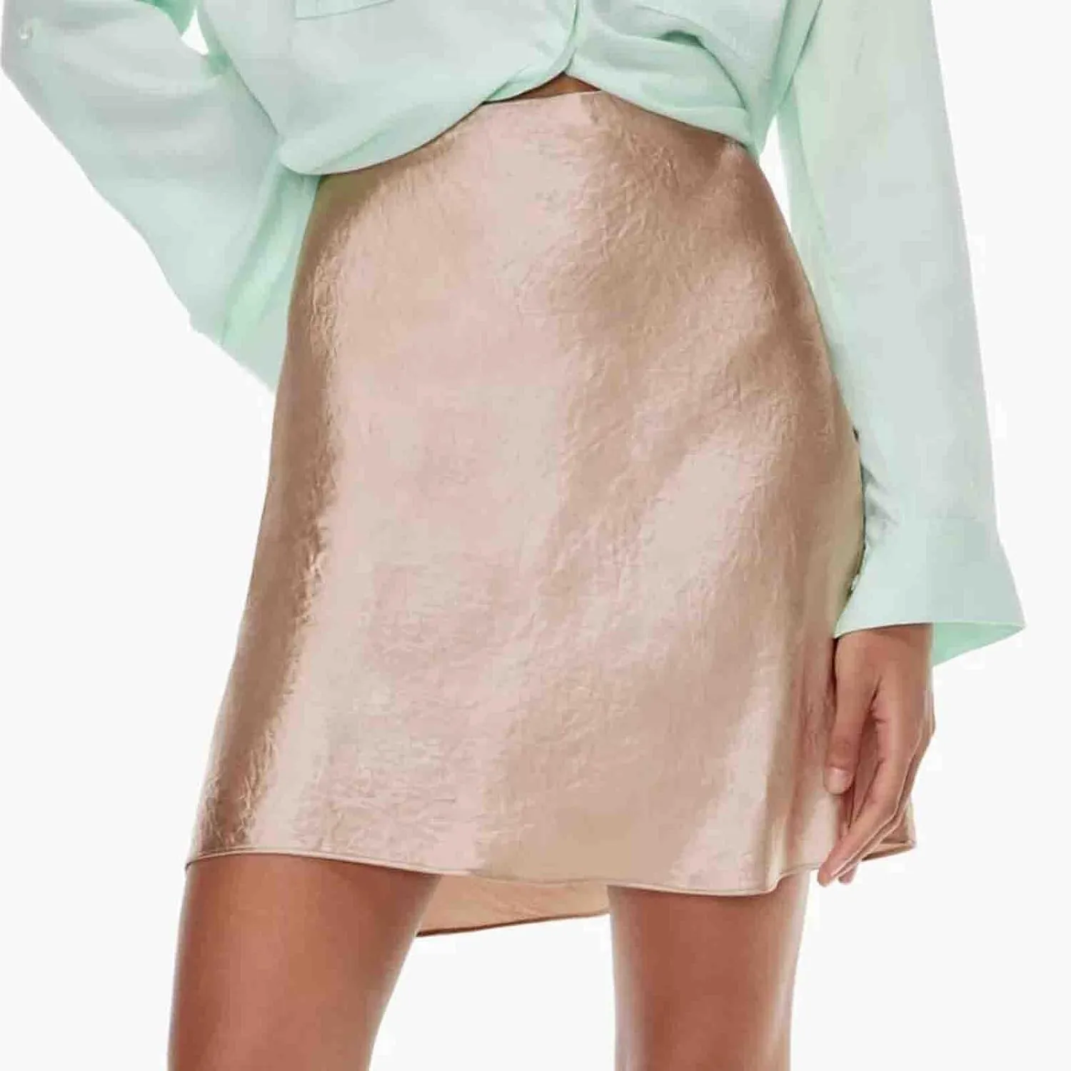 Women's Satin Mini Skirt High Waisted Elastic Waist A-Line Silk Soft Casual Elegant Short Party Skirts 2025