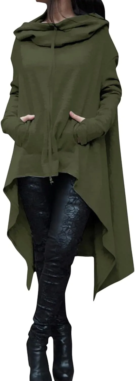 Womens Slub Knit Full-Zip Hoodie Women Loose Hoodie Long Hooded Tops Ladies Sweatshirt Sweaters Casual Fashion
