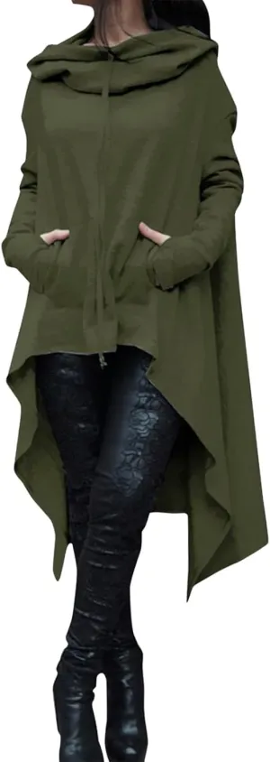 Womens Slub Knit Full-Zip Hoodie Women Loose Hoodie Long Hooded Tops Ladies Sweatshirt Sweaters Casual Fashion