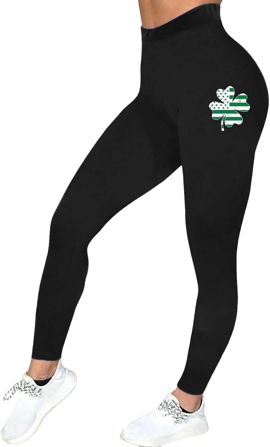Women's St. Patrick's Day Green Printed Leggings Women's St Day Leggings Irish Irish Sports Leggings Pants for