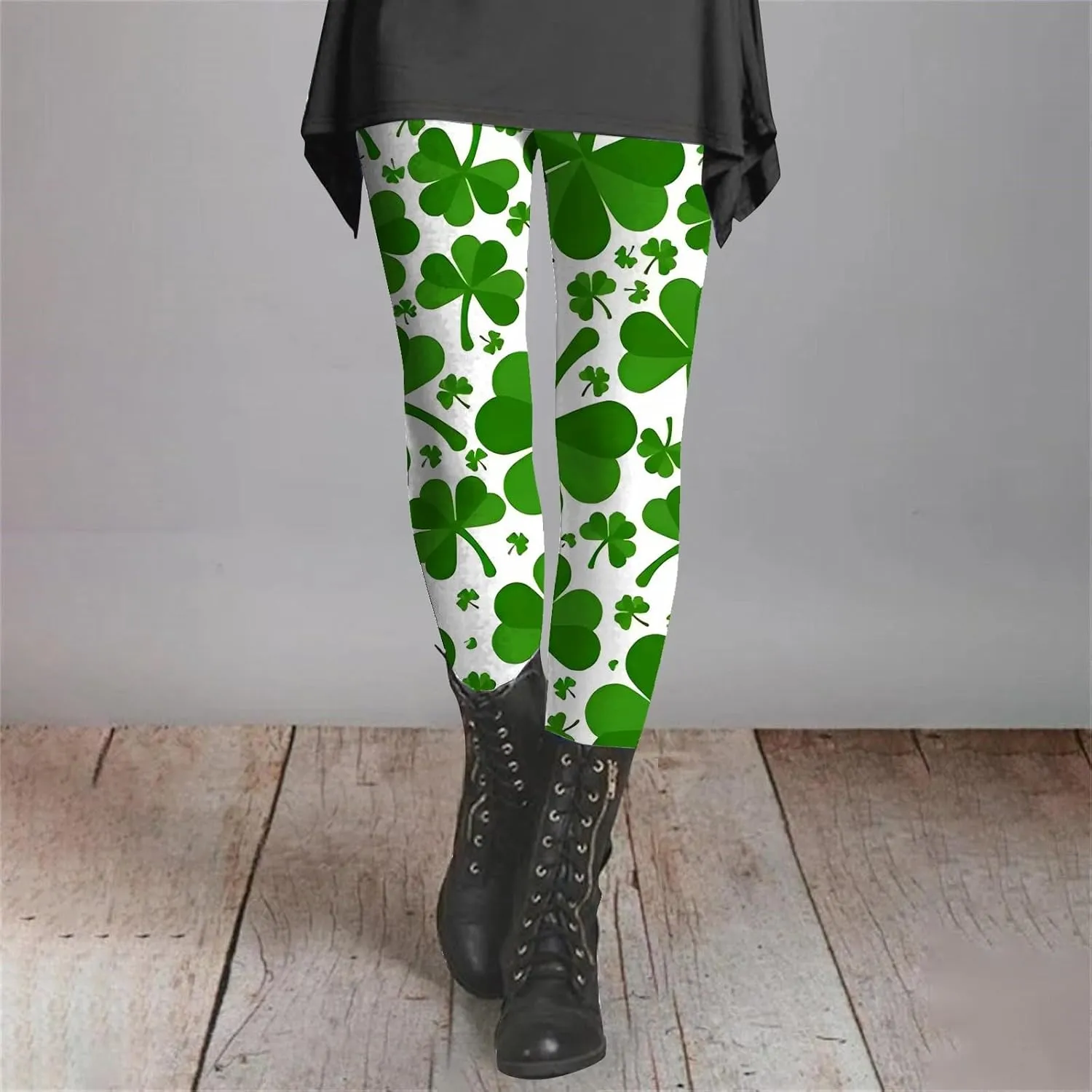 Women's St. Patrick's Day Green Printed Leggings Women's St Day Leggings Irish Irish Sports Leggings Pants for