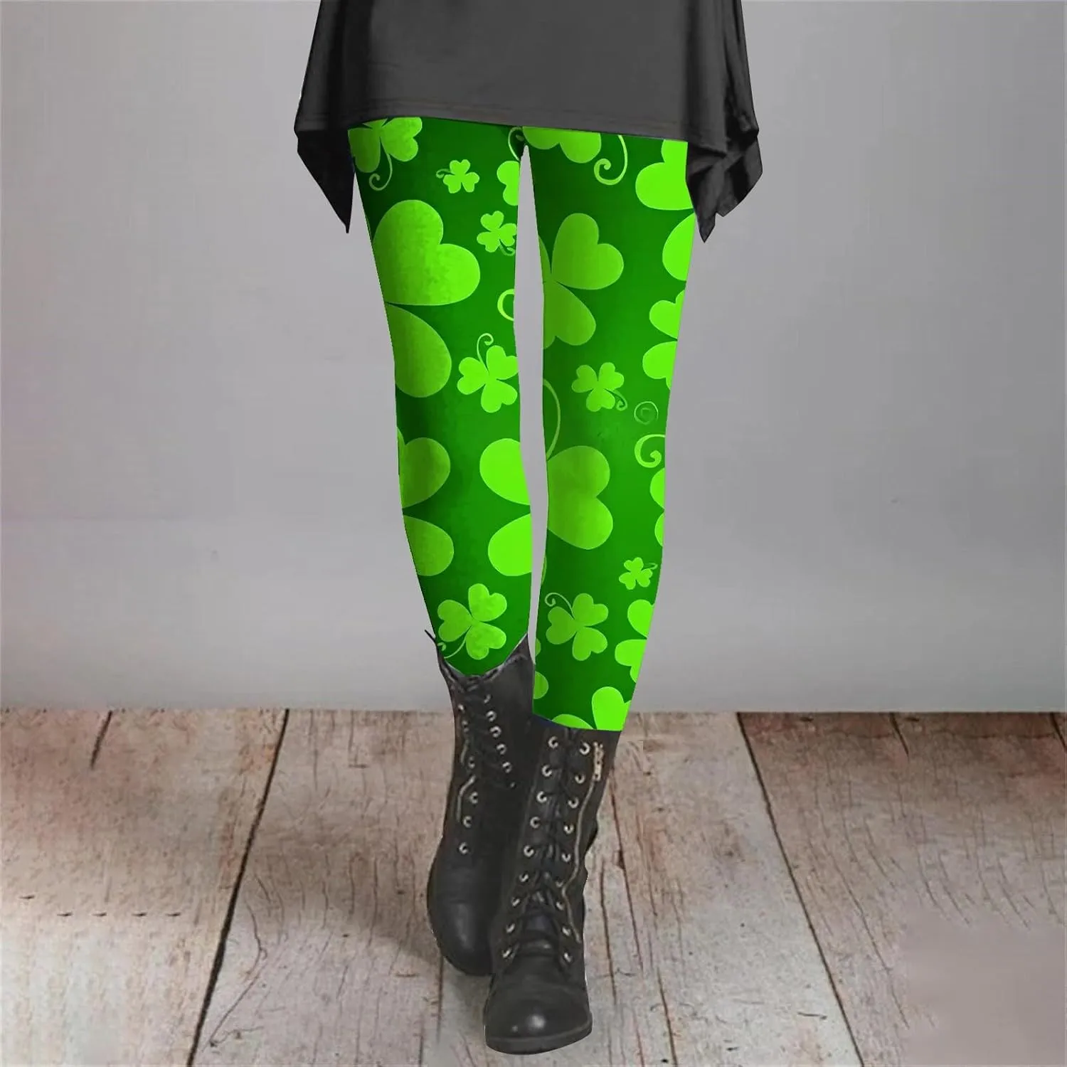 Women's St. Patrick's Day Green Printed Leggings Women's St Day Leggings Irish Irish Sports Leggings Pants for