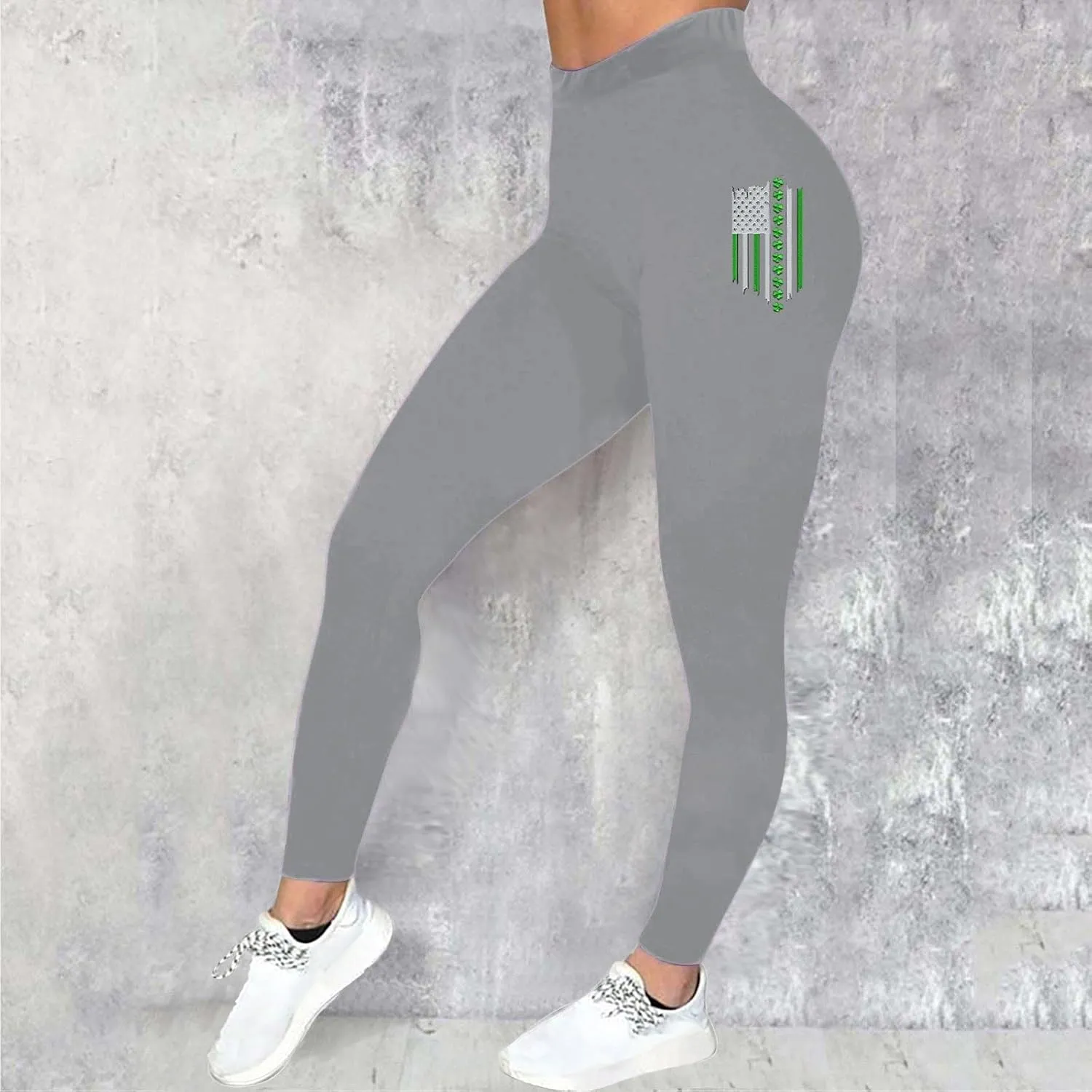 Women's St. Patrick's Day Green Printed Leggings Women's St Day Leggings Irish Irish Sports Leggings Pants for