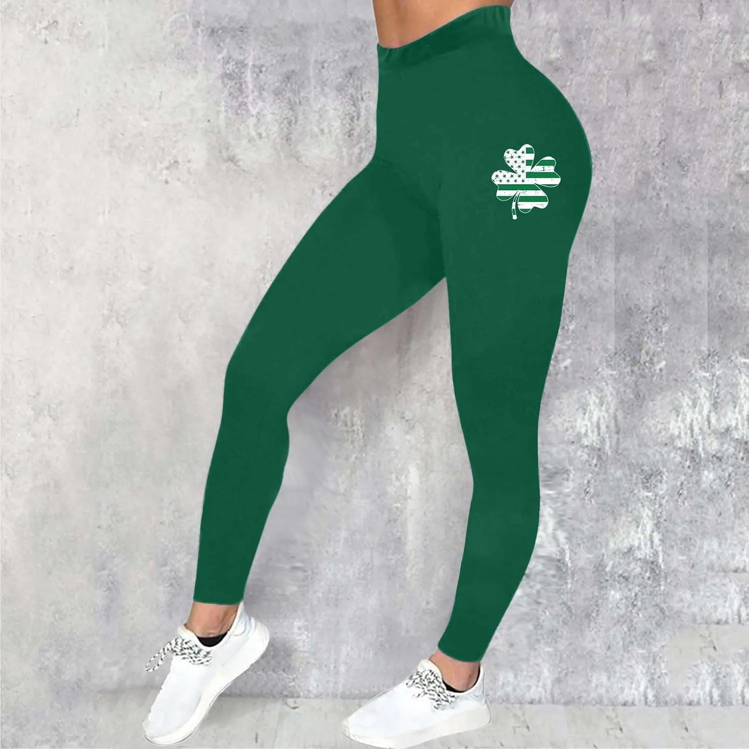 Women's St. Patrick's Day Green Printed Leggings Women's St Day Leggings Irish Irish Sports Leggings Pants for