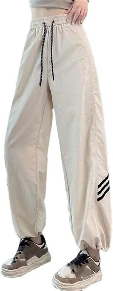 Women's Summer Casual Street Clothing Sports Jogging Pants Women's high Waist Lightweight Ties Sports Pants