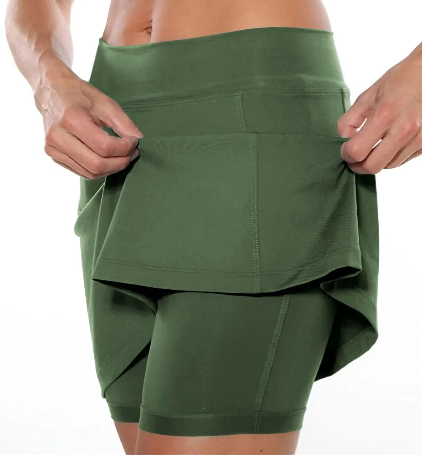 Women's Tennis Golf Skirts Elastic Yoga Skorts with Pockets for Women Tummy Control Floral Print 2025 Spring Running Shorts
