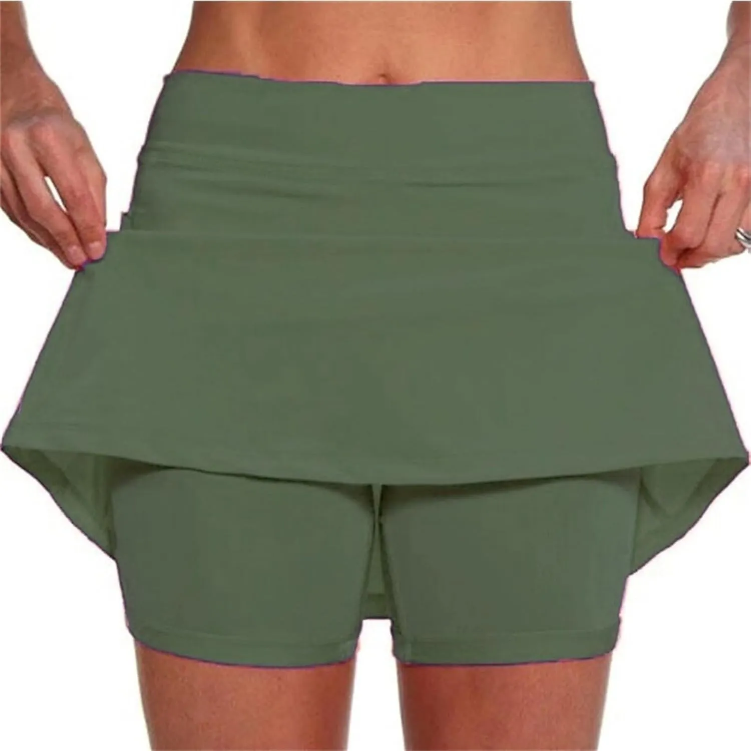 Women's Tennis Golf Skirts Elastic Yoga Skorts with Pockets for Women Tummy Control Floral Print 2025 Spring Running Shorts