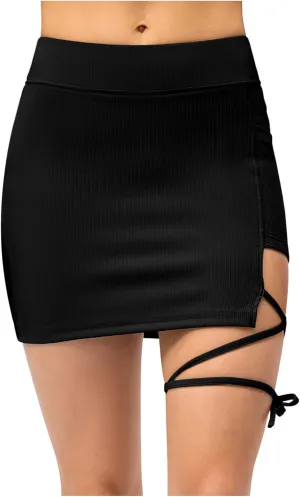 Women's Tennis Skirt Cute Golf Short Mini Skirt Skort Split Hem Bodycon Pencil Skirts for Workout Sports Athletic