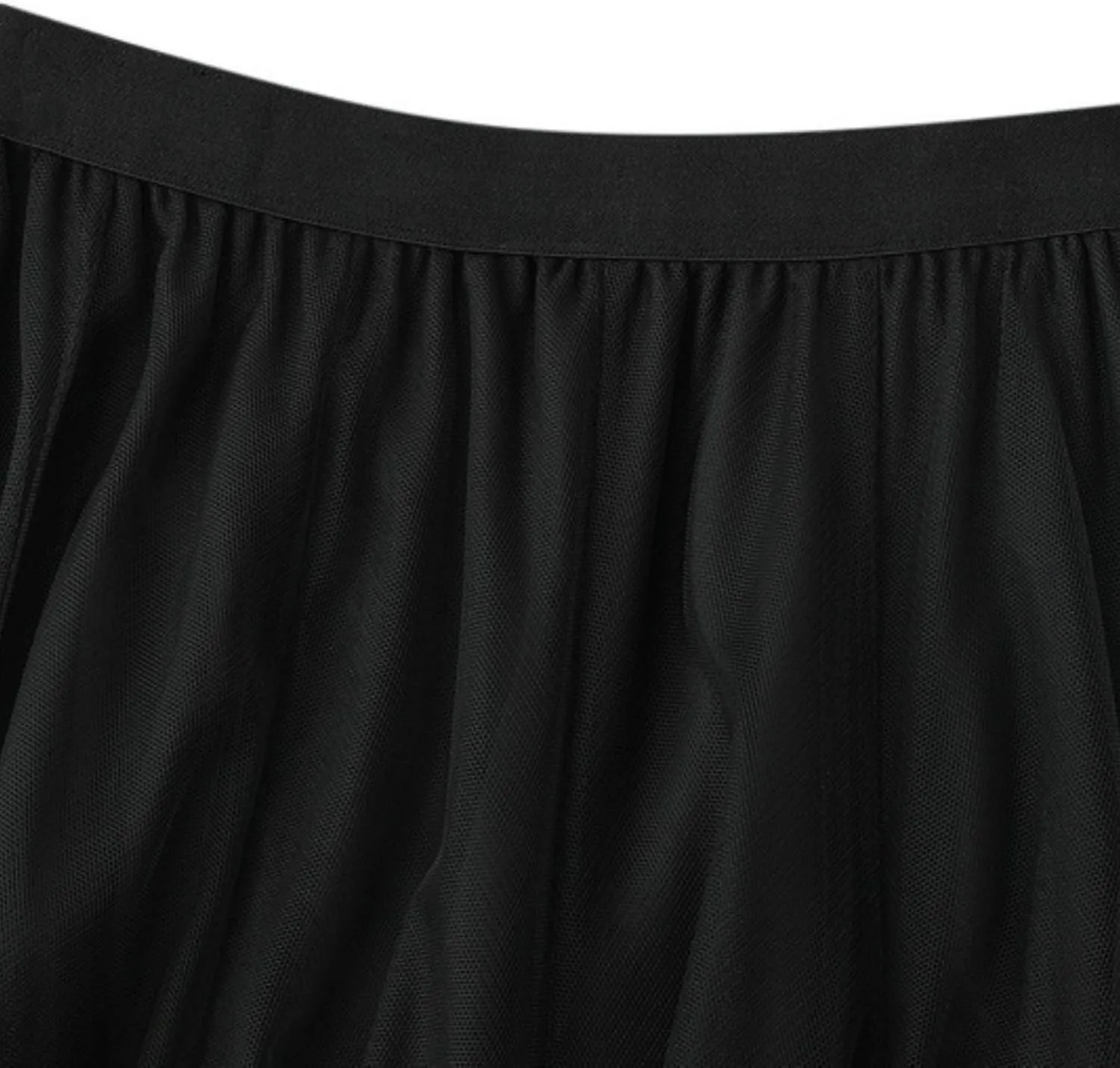 Women's Tulle Skirt High Waist A-line Pleated Midi Skirt