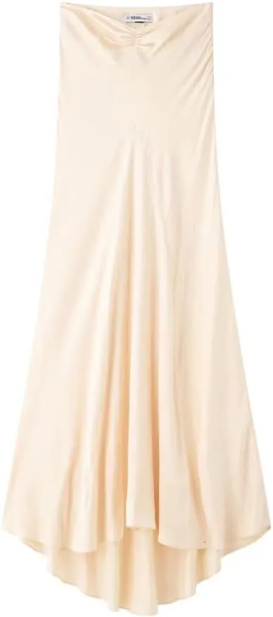 Women's Vintage A-Line Pleated Flared Midi Skirt Womens High Waist A Line Ruffle Skirts