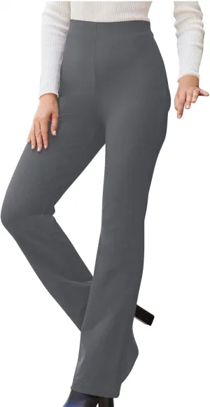 Women's Work Pants Dress Business Casual Pants with Pockets Pull On Office Dress Pants High Elastic Waist Trousers