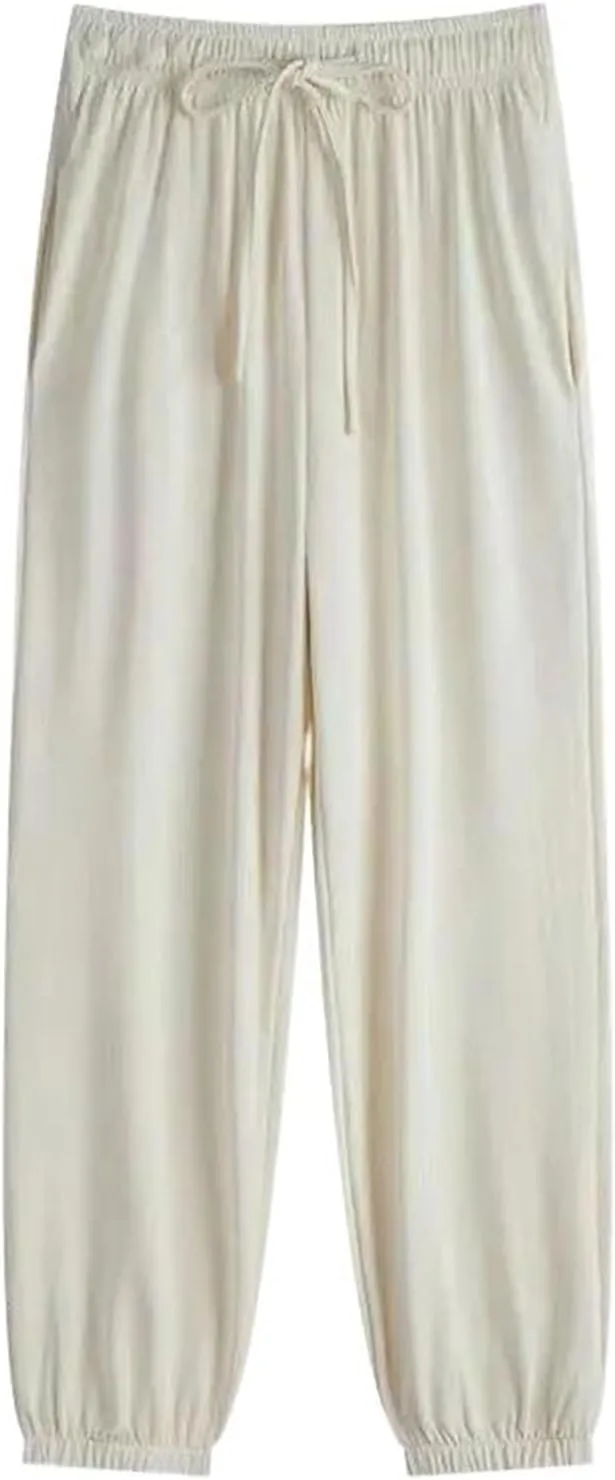 Women's Work Pants, Summer Thin High-Waisted Pants, Harem Sports Pants.
