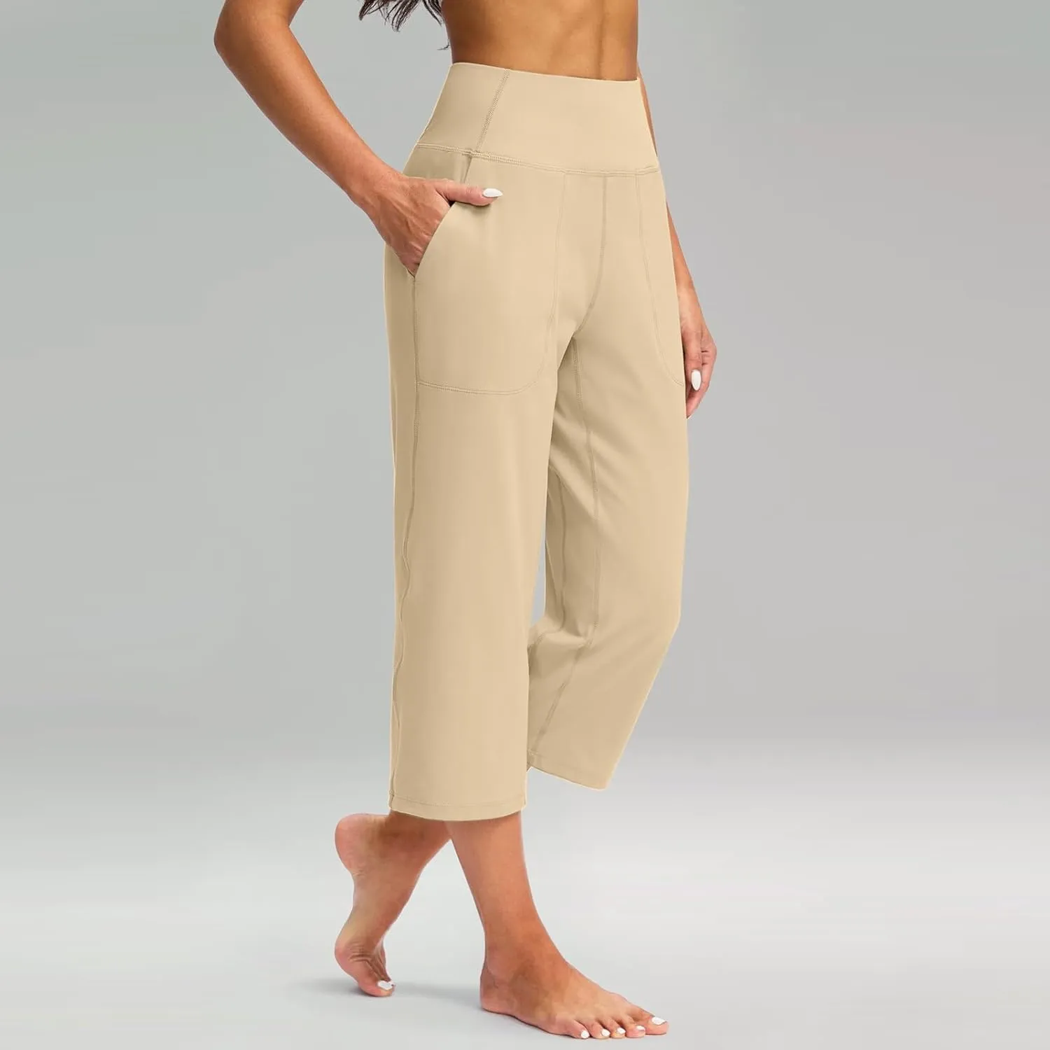 Women's Yoga Capris Pants High Waist Leggings Athletic Exercise Workout Crop Capris Quick Dry Yoga Leggings