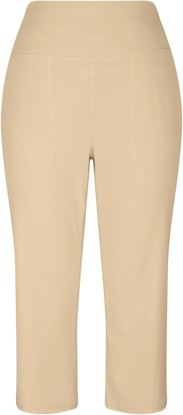 Women's Yoga Capris Pants High Waist Leggings Athletic Exercise Workout Crop Capris Quick Dry Yoga Leggings