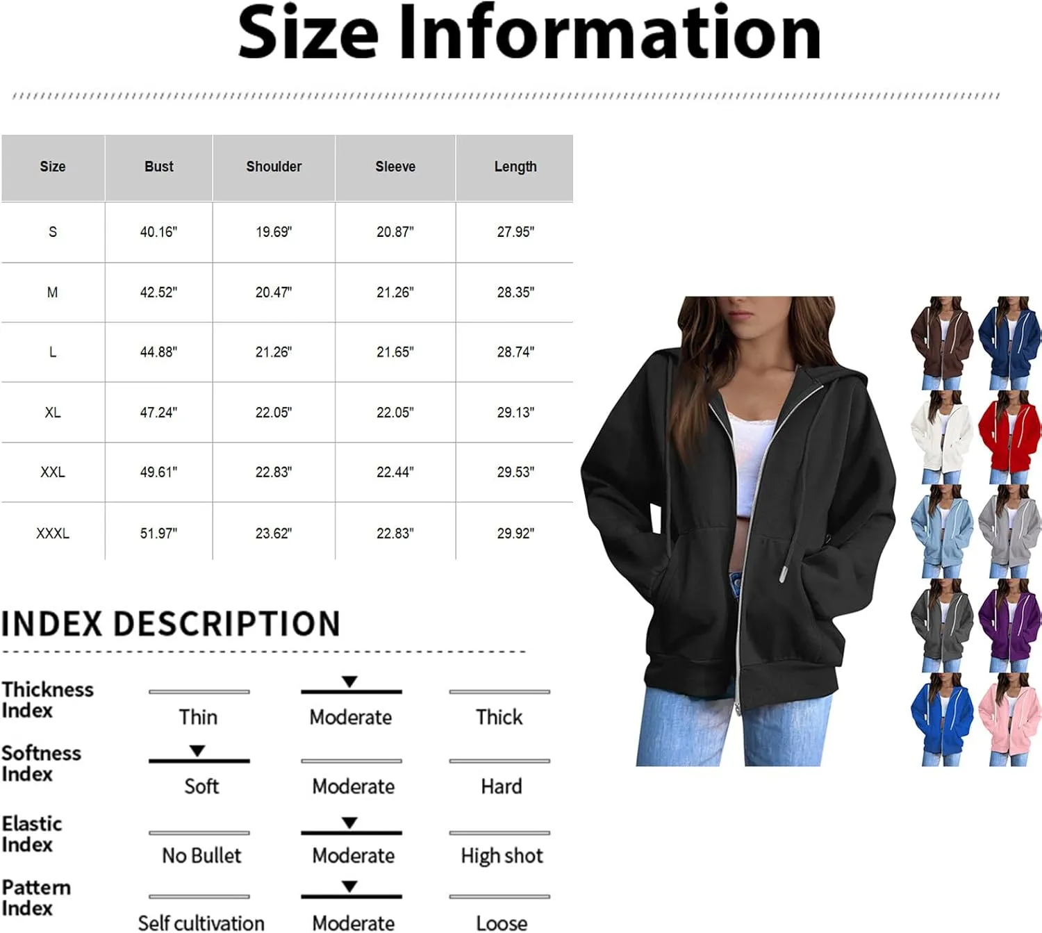 Womens Zip Up Hoodies 2025 Fall Trendy Long Sleeve Oversized Sweatshirts Soft Drawstring Hooded Jackets with Pockets
