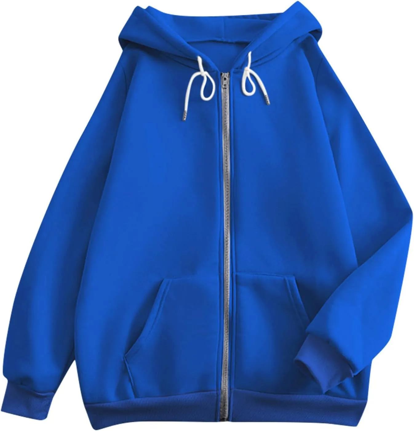 Womens Zip Up Hoodies 2025 Fall Trendy Long Sleeve Oversized Sweatshirts Soft Drawstring Hooded Jackets with Pockets