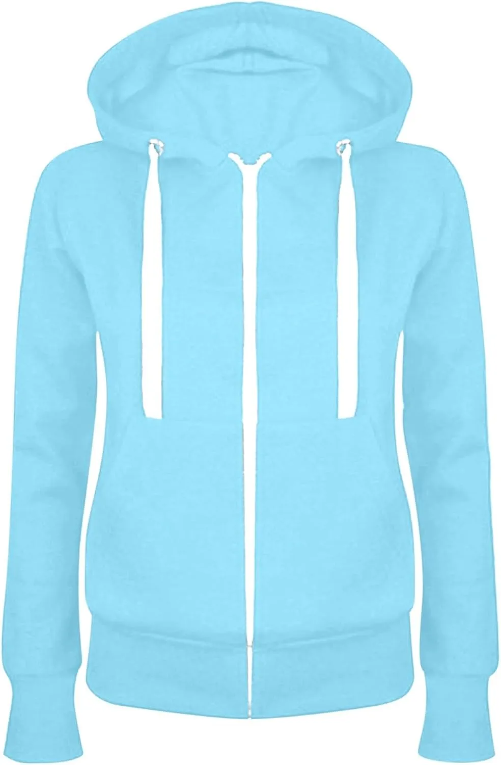 Womens Zip Up Hoodies Fleece Jacket Long Aleeve Full Zipper Sweatshirt Cardigan Casual Y2k Sweater Fall Outfits