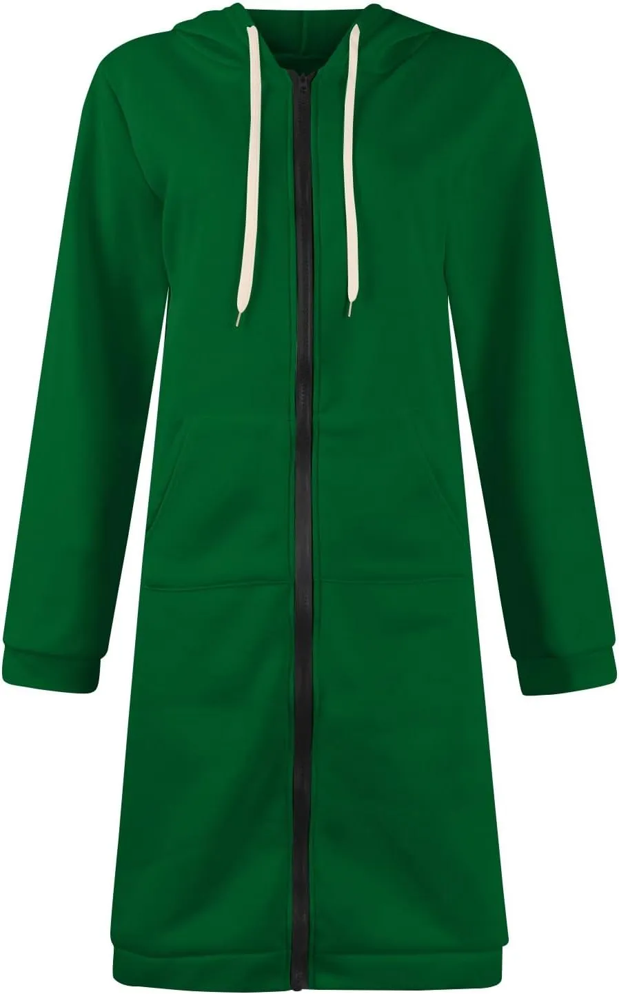 Women's Zip Up Long Hoodies Long Sleeve Drawstring Hooded Sweatshirts 2025 Fall Oversized Fleece Jackets with Pockets