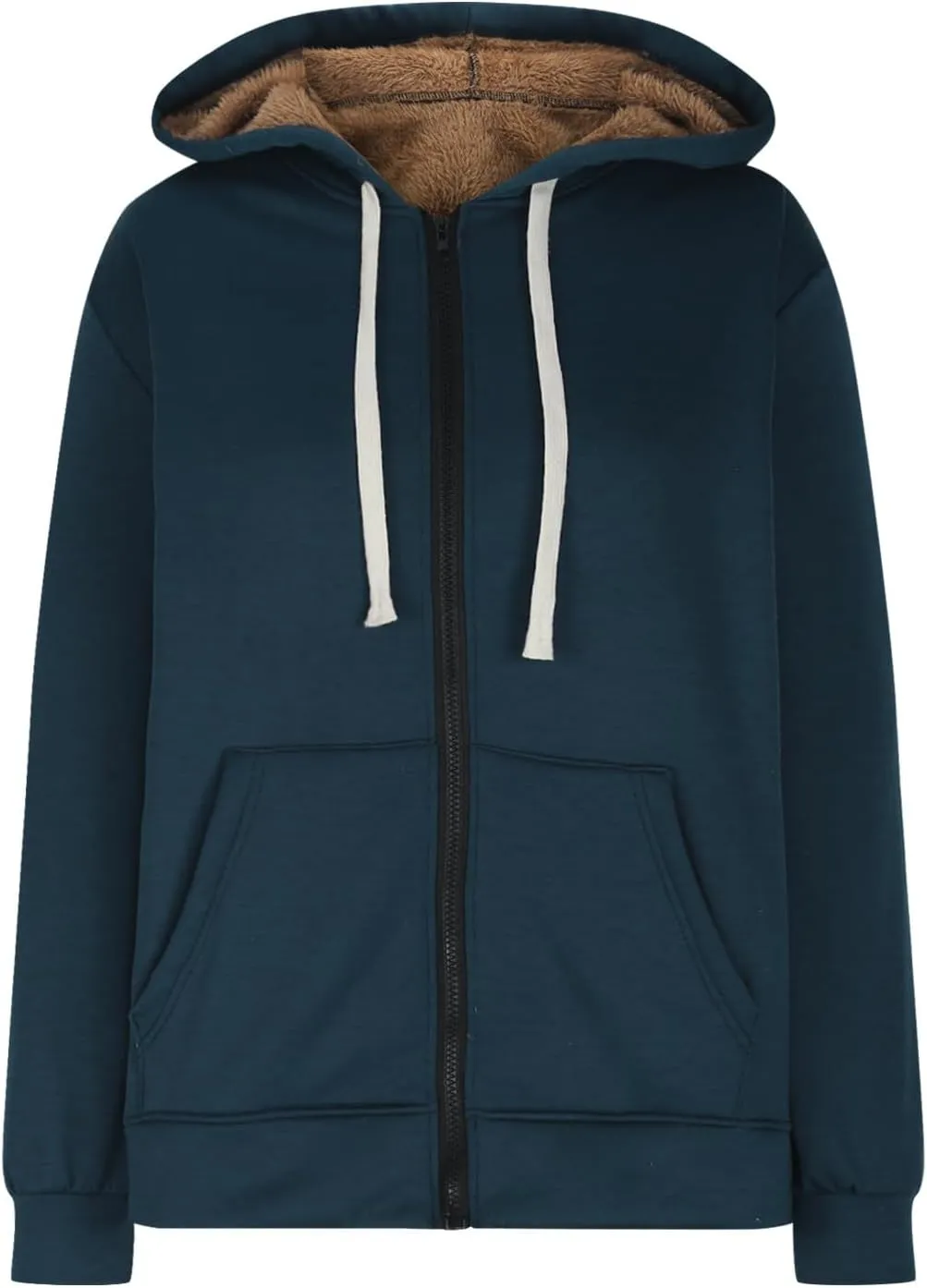 Womens Zipper Hoodies Warm Fleece Zip Jackets for Women Full Zip Up Sweatshirts Hoodie, Fleece Lined Jacket, Winter