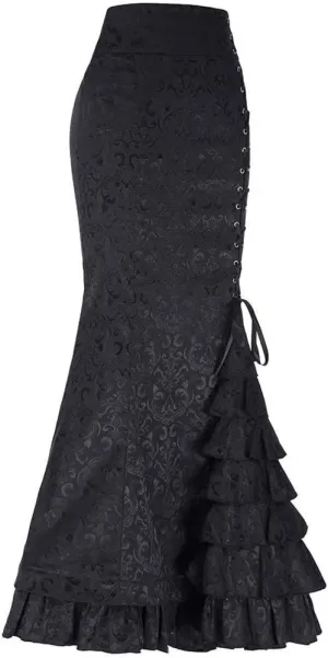 Workout Skirts for Womens Midi Skirts for Women's Casual Skirts Goth Contrast Mesh Asymmetrical Hem Maxi Skirt