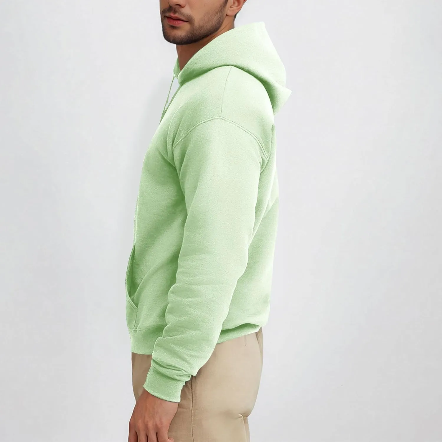 Xiaojmake Fleece Hoodies Pullover for Men Men's Hooded Gym Sweatshirts Long Sleeve Casual Cotton Hoodie Solid with Pockets