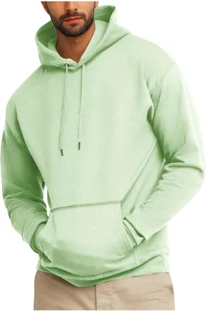 Xiaojmake Fleece Hoodies Pullover for Men Men's Hooded Gym Sweatshirts Long Sleeve Casual Cotton Hoodie Solid with Pockets