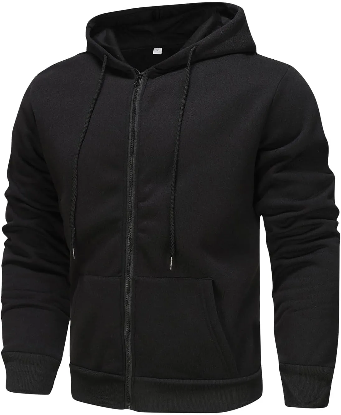 XIAXOGOOL Zip Up Hoodie Men Lightweight Fleece Lined Hoodies Drawstring Hooded Sweatshirt Workout Jacket With Pockets